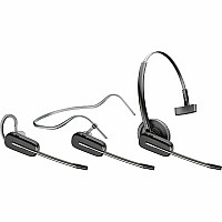 Poly Savi 8240 Convertible Office Headset Mono - USB Type A, RJ-11 - Wired/Wireless - Bluetooth/DECT - 590 ft - 32 Ohm - 20 Hz to 20 kHz - On-ear, Over-the-head - Monaural - Supra-aural - Noise Cancelling Microphone - Black - TAA Compliant (7W071AA)