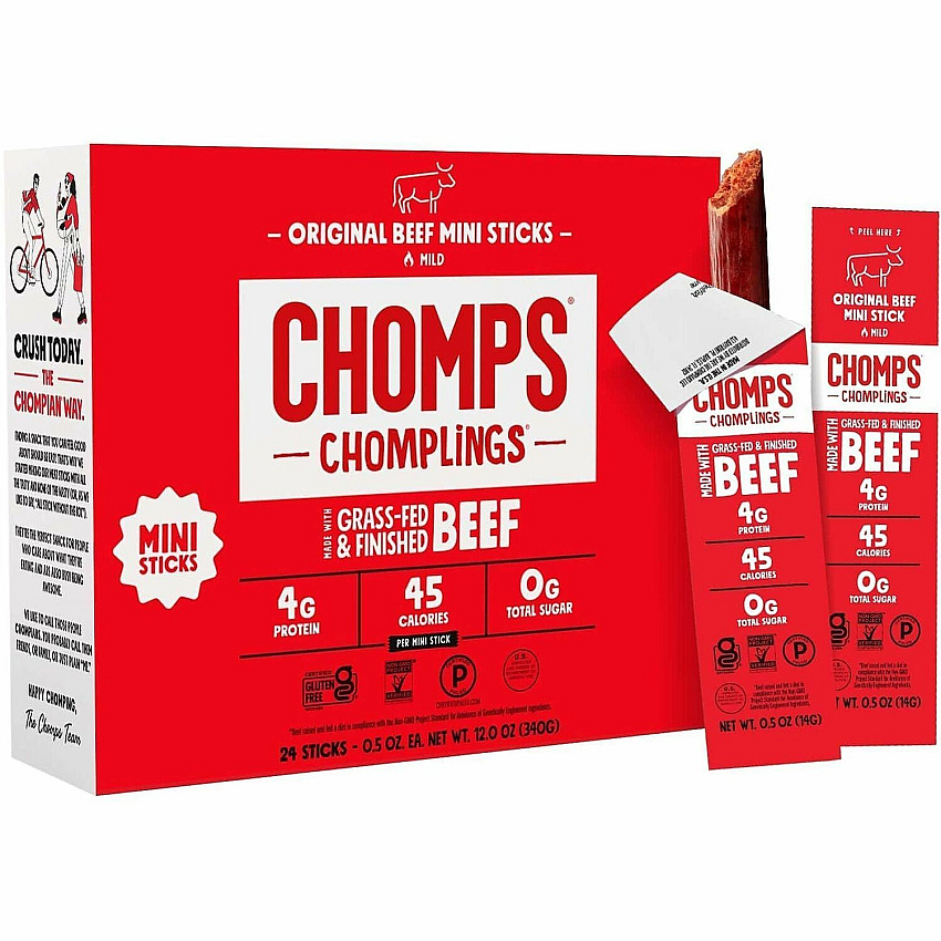 CHOMPS Original Beef Chomplings Snack Sticks (LCO24)