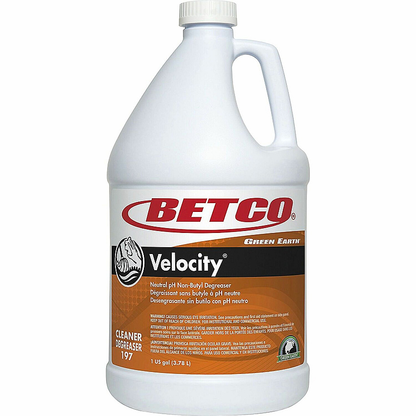 Green Earth Velocity Degreaser Ready-To-Use - 128 fl oz (4 quart) - 7 to 8.5 pH - Fresh Scent - Butyl-free - Dark Orange - 4 / Carton (1970400)