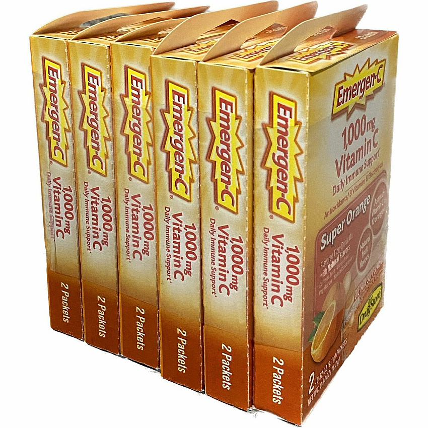 Emergen-C Orange Vitamin C Drink Powder - Orange - 2/Pack - 6 / Box (78002)
