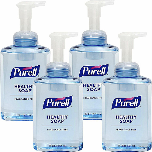 PURELL&reg; HEALTHY SOAP Gentle & Free Foam 1.09 lb - Pump Dispenser - Dirt Remover, Kill Germs - Hand, Skin - Moisturizing - Clear - Phthalate-free, Paraben-free, Non-irritating, Non-foaming, Fragrance-free, Antibacterial-free, Dye-free, Tricl (501604CT)