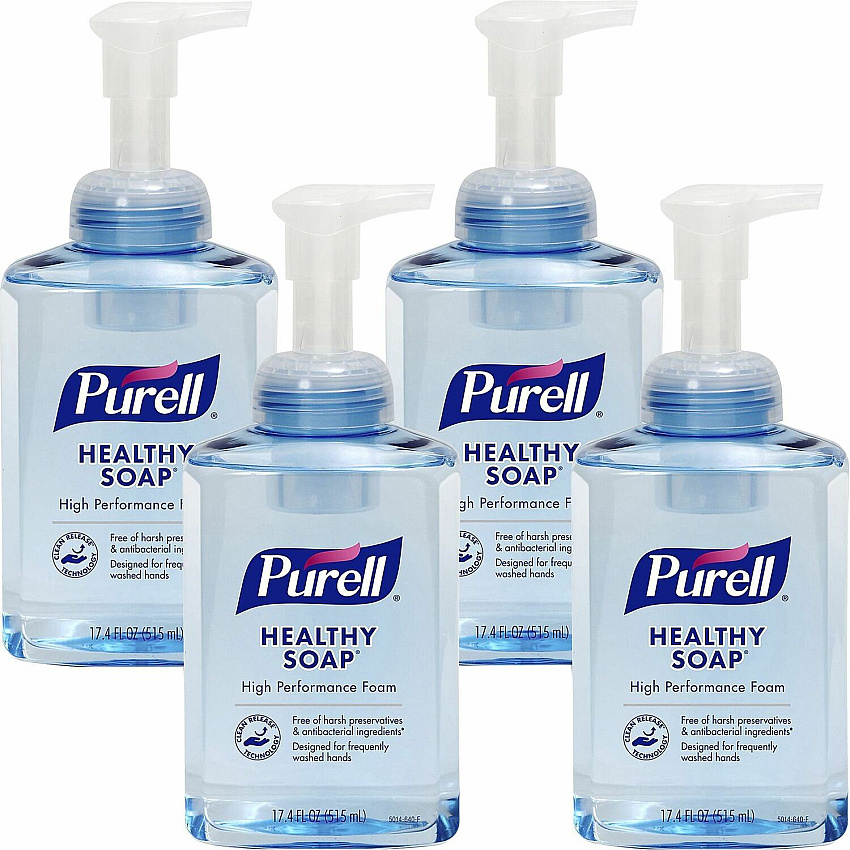 Gojo&reg; CRT HEALTHY SOAP High Performance Foam 17.40 fl oz - Push Pump Dispenser - Bacteria Remover, Soil Remover, Kill Germs - Hand, Skin - Moisturizing - Clear - Refillable, Triclosan-free, Phthalate-free, Paraben-free, Non-irritating, Quic (501404CT)