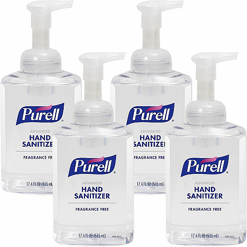 Gojo&reg; Hand Sanitizer Foam 1.09 lb - Pump Bottle Dispenser - Kill Germs - Hand, Skin - Clear - Quick Drying, Fragrance-free - 4 / Carton (500904CT)