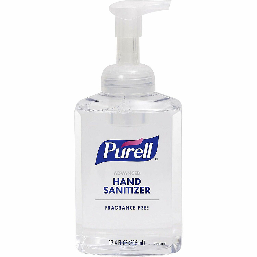 Gojo&reg; Hand Sanitizer Foam 1.09 lb - Pump Bottle Dispenser - Kill Germs - Hand, Skin - Clear - Quick Drying, Fragrance-free - 1 Each (500904)
