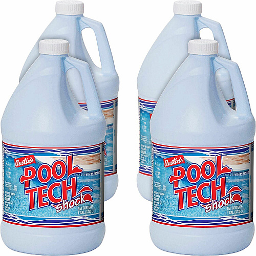 KIK Custom Liquid Pool Tech Shock 128 fl oz (4 quart) - Blue - 4 / Carton (11004085391)