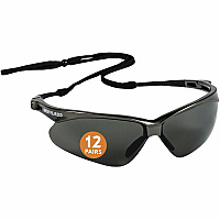 Kleenguard V30 Nemesis Safety Eyewear Recommended for: Workplace, Home - UVA, UVB, UVC Protection - Polycarbonate - Durable, Lightweight, Wraparound Frame, Neck Cord - 12/Box - 12 / Carton (28635CT)
