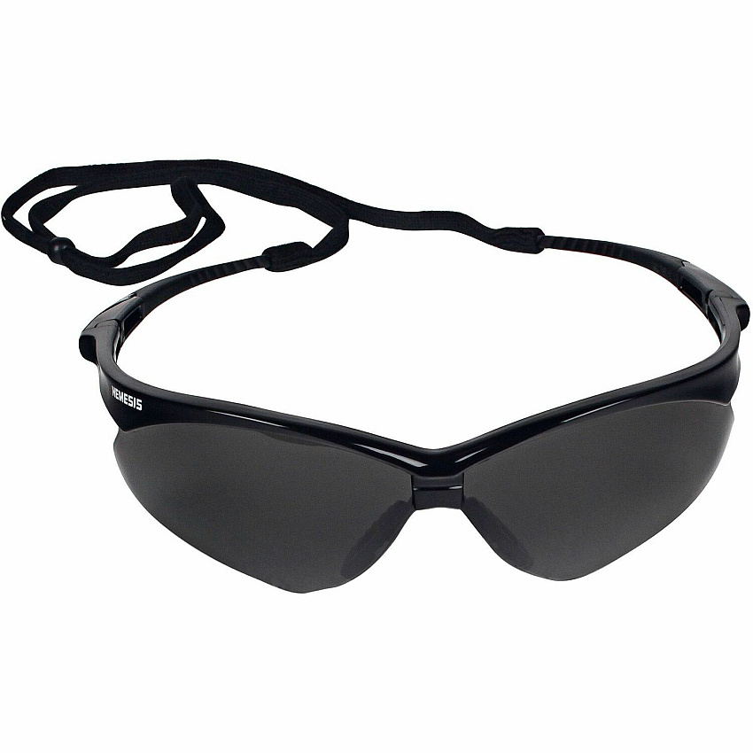 Kleenguard V30 Nemesis Safety Eyewear Recommended for: Workplace, Home - UVA, UVB, UVC Protection - Polycarbonate - Durable, Lightweight, Wraparound Frame, Anti-fog, Flexible, Soft, Neck Cord - 12/Box - 12 / Carton (22475CT)