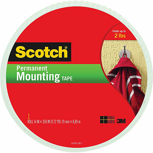 Scotch-Brite Double-sided Permanent Foam Tape 29.17 ft Length x 0.75" Width - Beige - Foam - 1 Roll (110SLONG)