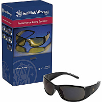 Kimberly-Clark Smith & Wesson Elite Safety Glasses Recommended for: Workplace - UVA, UVB, UVC Protection - Compact Design, Lightweight, Anti-scratch, Wraparound Lens, Anti-fog - 12/Box - 12 / Carton (21303CT)