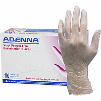 Adenna Vinyl Powder Free Exam Gloves 4 mil Thickness x 9.40