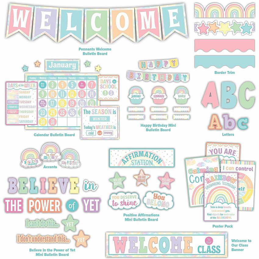 Teacher Created Resources Pastel Pop Decor Set Multi - 1 Set (2088713)