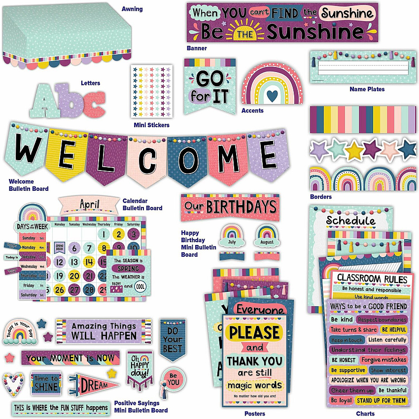 Teacher Created Resources Oh Happy Day Decor Set Multi - 1 Set (2088668)