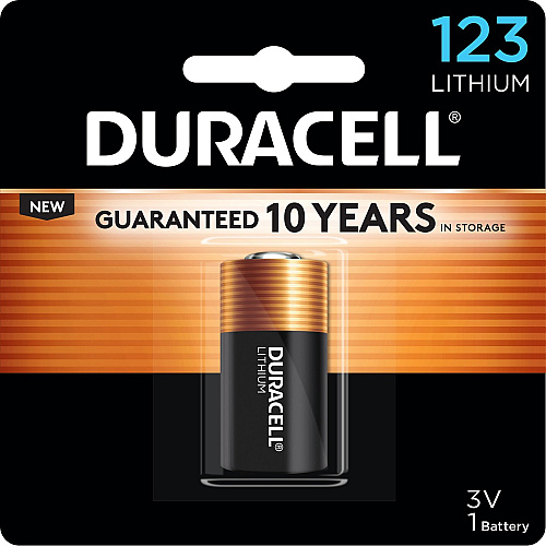 Duracell Lithium Photo Battery For Camera, Photo Equipment - 3 V DC - 1 Each (DL123AB)