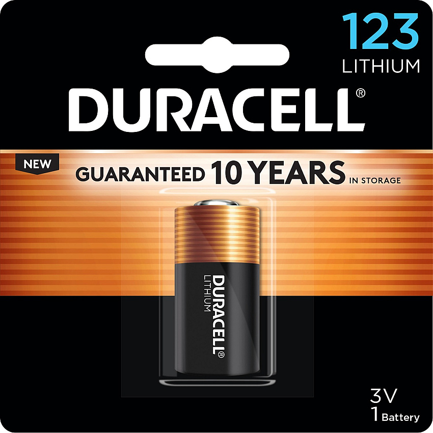 Duracell Lithium Photo Battery For Camera, Photo Equipment - 3 V DC - 1 Each (DL123AB)