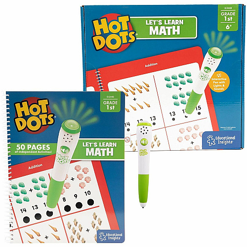 Educational Insights Let's Learn Math - 1st Grade Interactive Printed Book 50 Pages - Grade 1 (2448)