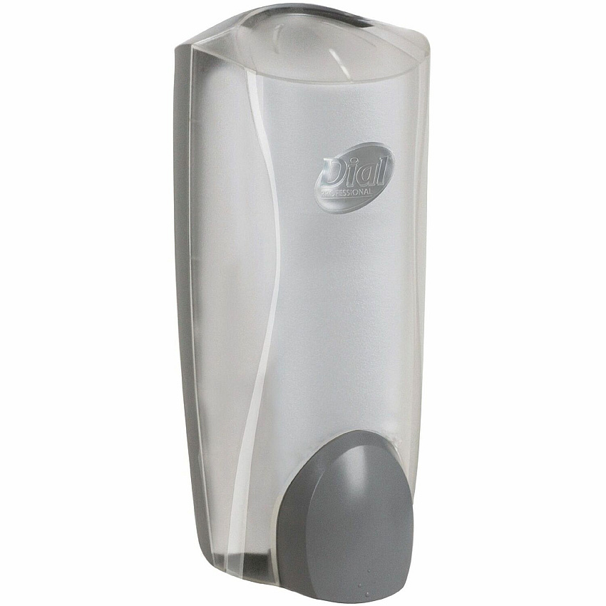 Dial Liter Dispenser Manual - 1.06 quart Capacity - Antimicrobial, Locking Mechanism, Vandal Resistant, Push Button - Ice - 1 Each (03920)