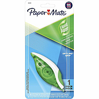 Paper Mate DryLine Grip Correction Tape 0.20" Tape Width x 27.80 ft Tape Length - Green, White, Transparent Dispenser - Smooth, Mess-free, Swivel Tip, Ergonomic, Tear Resistant - White - 1 / Pack (660415K)