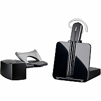 Poly CS540A Convertible DECT Headset Mono - RJ-11 - Wired/Wireless - DECT - 393.7 ft - 20 Hz to 6.80 kHz - Over-the-ear, Over-the-head, Behind-the-head - Monaural - In-ear - Noise Cancelling Microphone - Noise Canceling - Black - TAA Compliant (80R99AA)
