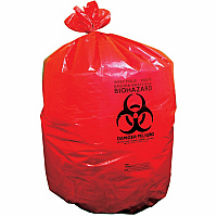 Heritage Healthcare Can Liners 33 gal Capacity - 33" Width x 39" Depth x 1.30 mil (33 Micron) Thickness - Low Density - Red - Resin, Linear Low-Density Polyethylene (LLDPE), Plastic - Can - 150 / Carton (A6639PR)