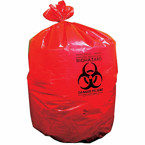Heritage Healthcare Can Liners 33 gal Capacity - 33" Width x 39" Depth x 1.30 mil (33 Micron) Thickness - Low Density - Red - Resin, Linear Low-Density Polyethylene (LLDPE), Plastic - Can - 150 / Carton (A6639PR)