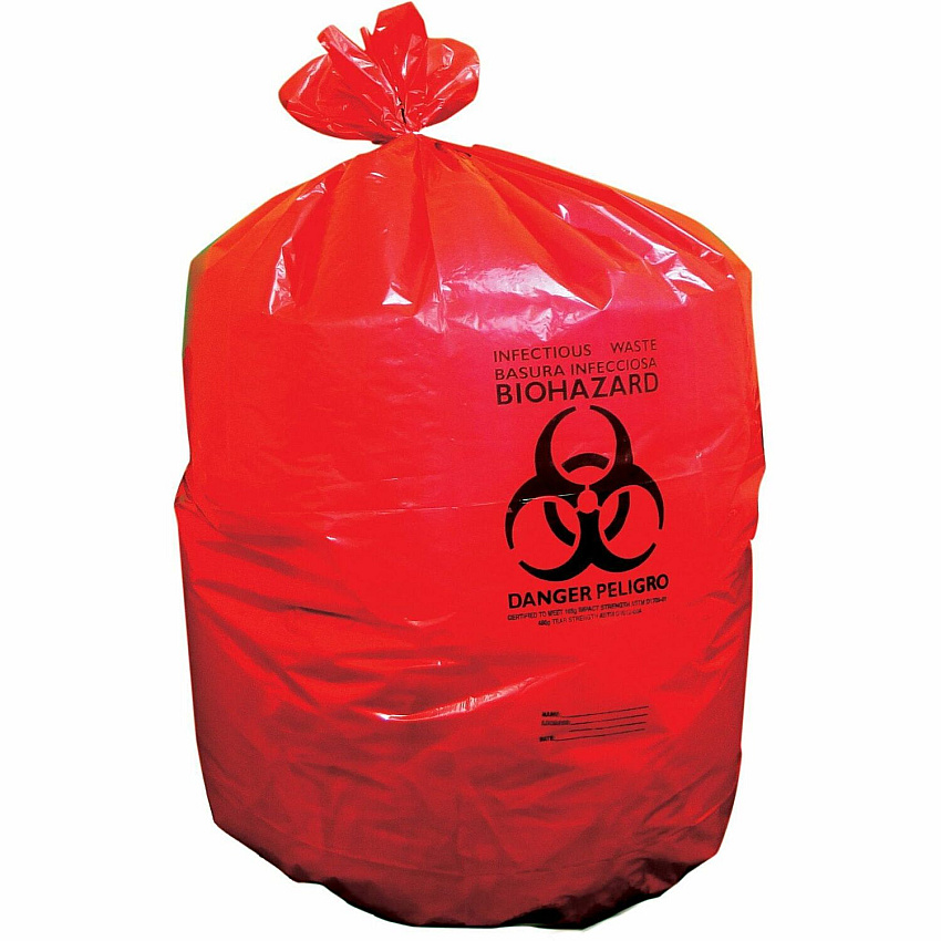 Heritage Healthcare Can Liners 33 gal Capacity - 33" Width x 39" Depth x 1.30 mil (33 Micron) Thickness - Low Density - Red - Resin, Linear Low-Density Polyethylene (LLDPE), Plastic - Can - 150 / Carton (A6639PR)