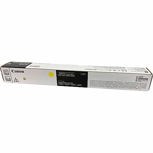 Canon GPR-61 Original Laser Toner Cartridge - Yellow - 1 Each (3766C003)