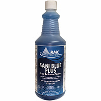 Rochester Midland RMC Sani Blue Plus Bathroom Cleaner Ready-To-Use - 32 fl oz (1 quart) - 11 pH - Disinfectant, Deodorize, Bactericide, Virucidal, Fungicide - Brilliant Blue - 1 Each (11771414)