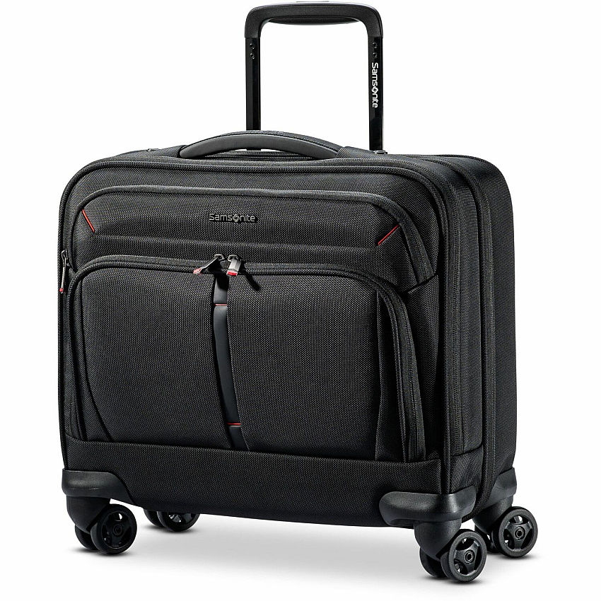 Samsonite Xenon 3.0 Travel/Luggage Case for 12.9" to 15.6" Notebook, Tablet, Accessories - Black 1680D Ballistic Polyester Body - Tricot Interior Material - Trolley Strap, Handle - 1 Each (1473331041)