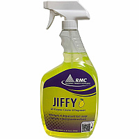 Rochester Midland RMC Jiffy Spray Cleaner Ready-To-Use - 32 fl oz (1 quart) - 13.5 pH - Water Based, Rinse-free, Water Soluble - Clear Yellow-Green - 1 Each (10243014)