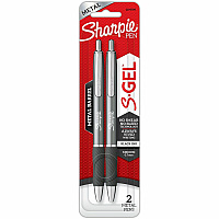 Sharpie S-Gel Pens 0.7 mm Pen Point - Black Ink - Gunmetal Barrel - 2 / Pack (2194709)