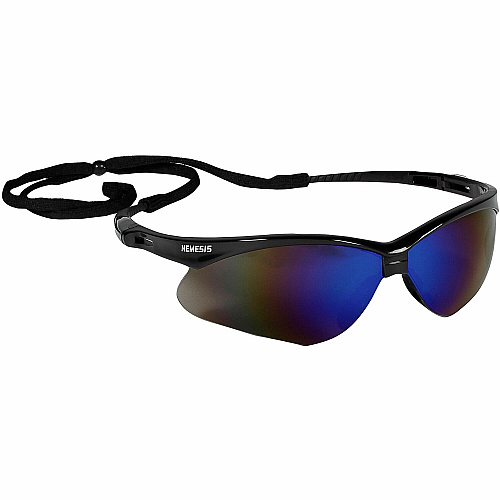Kleenguard V30 Nemesis Safety Eyewear Recommended for: Workplace, Home - UVA, UVB, UVC Protection - Polycarbonate - Durable, Lightweight, Wraparound Frame, Anti-fog, Flexible, Soft, Neck Cord - 12 / Box (14481BX)