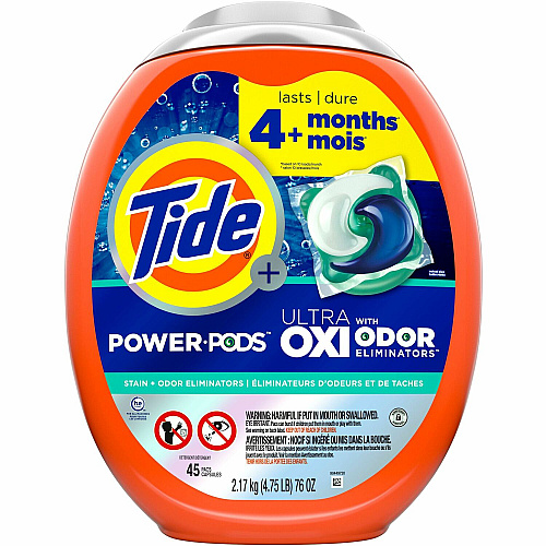 Tide&reg; Ultra Oxi Laundry Detergent Pods, 45 Pods Orange - 45 / Pack (09496)