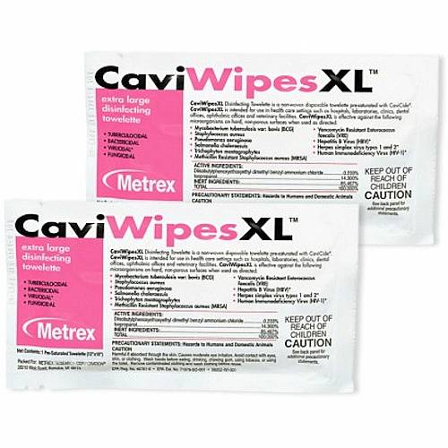 Metrex CaviWipes 12" Length x 10" Width - Durable, Easy to Use - White - 50/Box - 6 / Carton (MACW078155CT)