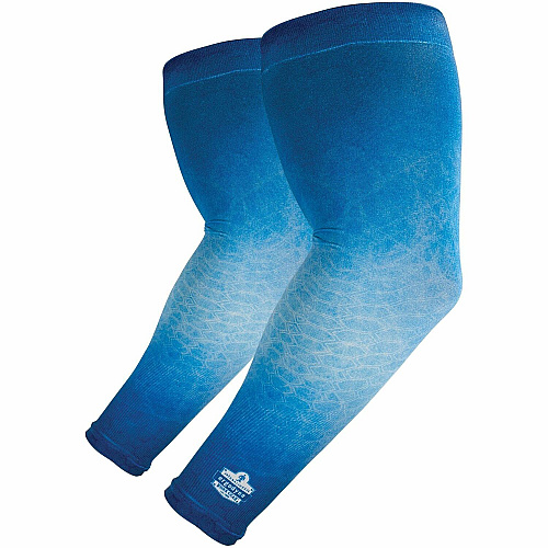 Chill-Its 6695 Sun Protection Arm Sleeves Blue - UV Protection, Moisture Wicking, Stretchable, Machine Washable (12195)