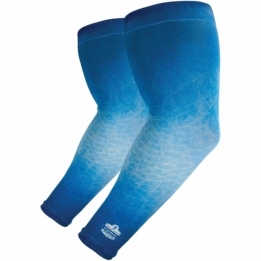Chill-Its 6695 Sun Protection Arm Sleeves Blue - UV Protection, Moisture Wicking, Stretchable, Machine Washable (12195)