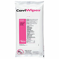 Caviwipes Disinfectant Wipe Concentrate - 9" Length x 7" Width - Durable, Easy to Use - White, Light Blue, Black - 45/Pack - 20 / Carton (MACW078224CT)