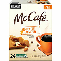 McCafe McCaf&eacute;&reg; K-Cup Toffee Almond Coffee Compatible with Keurig Brewer - Light - K-Cup - Toffee Almond - Kosher - 24 / Box (9189)