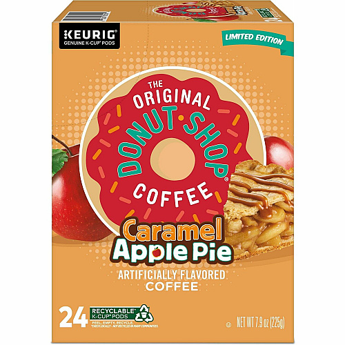 Donut Shop K-Cup Caramel Apple Pie Coffee Compatible with Keurig Brewer - Light - K-Cup - Caramel Apple Pie - Kosher - 24 / Box (8101)