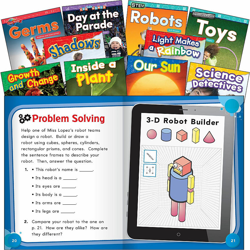 Shell Education Exploring STEM Grade 1 10-Book Set Printed Book Grade 1 - English - 10 / Set (103737)