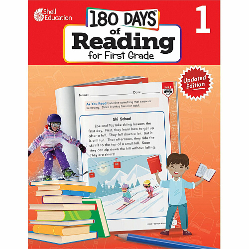 Shell Education 180 Days of Reading for First Grade, 2nd Edition Printed Book Grade 1 - English - 1 Each (135043)