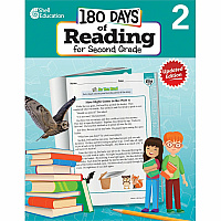 Shell Education 180 Days of Reading for Second Grade, 2nd Edition Printed Book Grade 2 - English - 1 Each (135044)