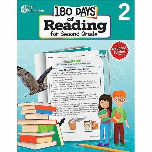 Shell Education 180 Days of Reading for Second Grade, 2nd Edition Printed Book Grade 2 - English - 1 Each (135044)