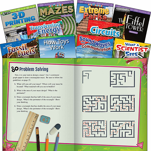 Shell Education Exploring STEM Grade 4 10-Book Set Printed Book Grade 3-4 - English - 10 / Set (100581)