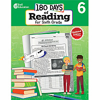Shell Education 180 Days of Reading for Sixth Grade, 2nd Edition Printed Book Grade 6 - English - 1 Each (135048)