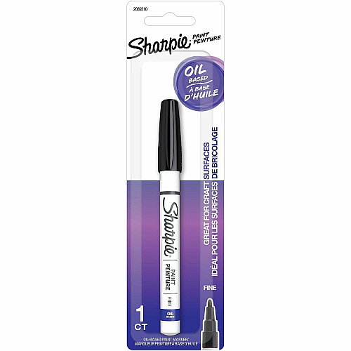 Sharpie Oil-Based Paint Markers Fine Marker Point - Black Ink - Oil Based - 1 / Pack (2089210)
