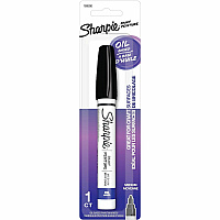 Sharpie Oil-Based Paint Markers Medium Marker Point - Black Ink - Oil Based - Metal Barrel - 1 / Pack (1905330)