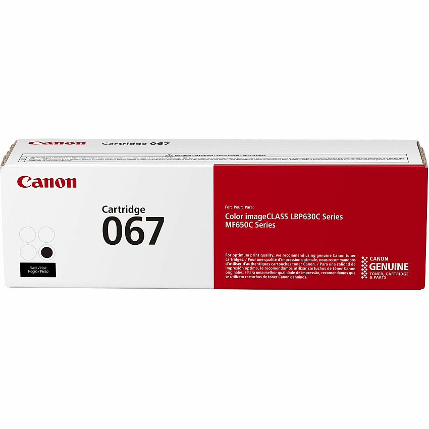 Canon 067 Original Standard Yield Laser Toner Cartridge - Black - 1 Each (CRTDG067BK)