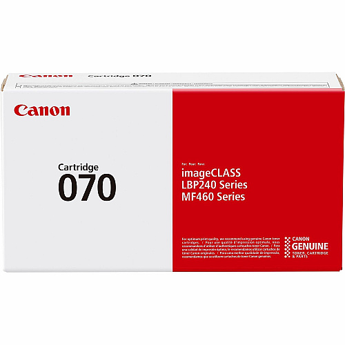 Canon 070 Original Standard Yield Laser Toner Cartridge - Black - 1 Pack 3000 Pages (CRTDG070)