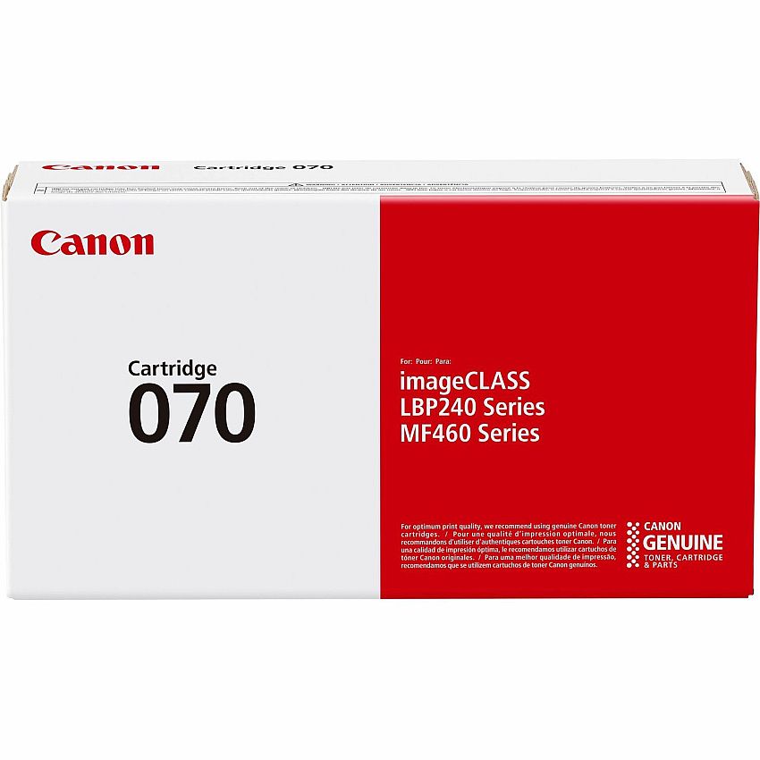 Canon 070 Original Standard Yield Laser Toner Cartridge - Black - 1 Pack 3000 Pages (CRTDG070)
