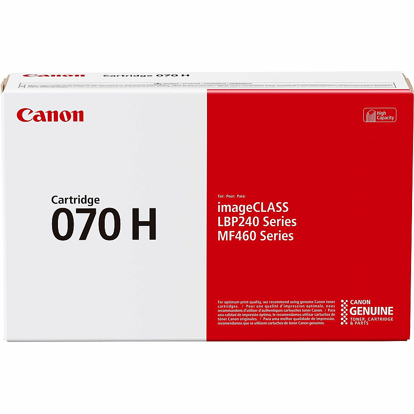 Canon 070 Original High Yield Laser Toner Cartridge - Black - 1 Pack 10200 Pages (CRTDG070H)
